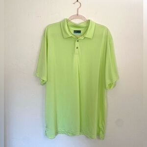 PGA Tour Men's XXL Golf Polo Dryfit Neon Lime Performance Shirt Pickleball Shirt